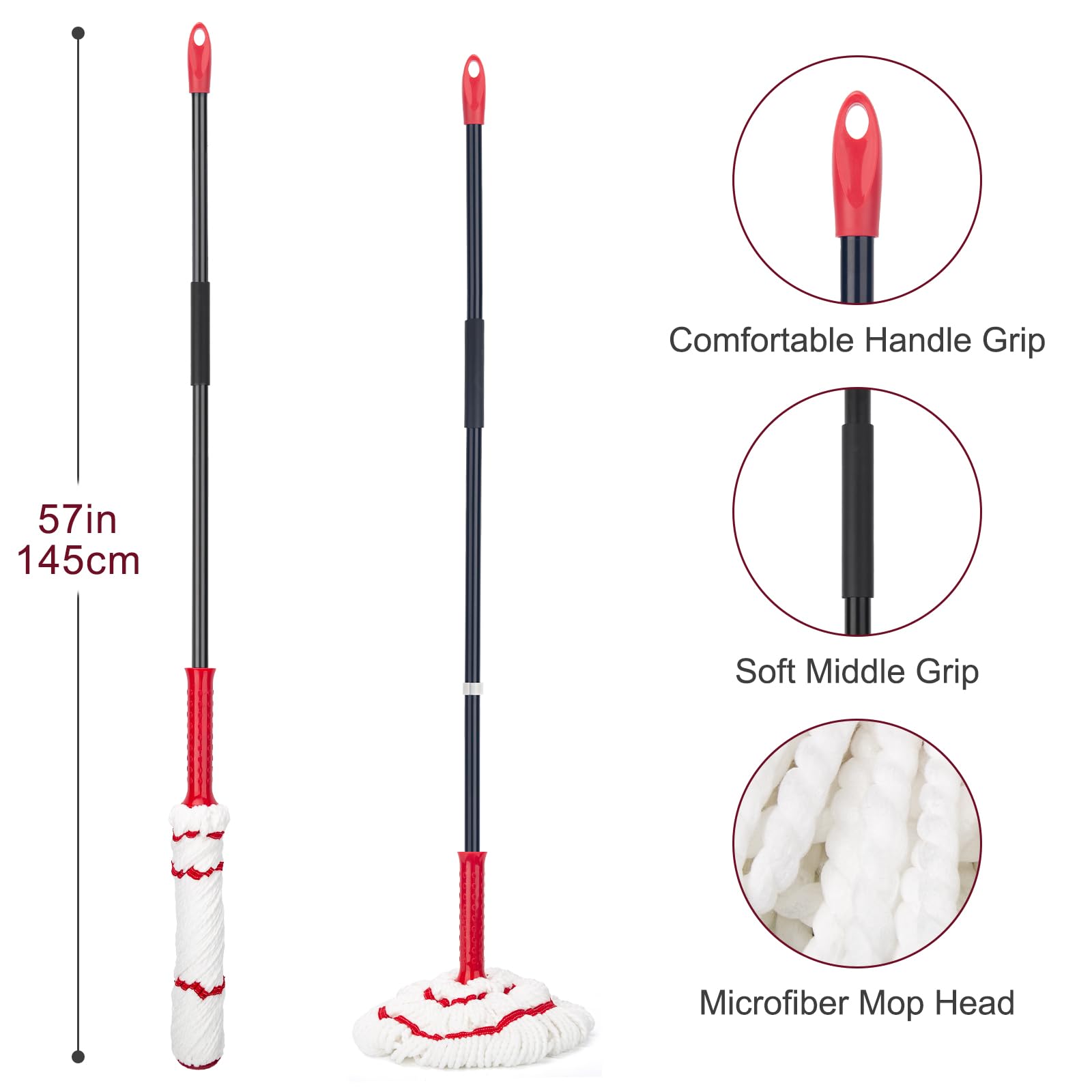 Amazon.com: KeFanta Self Wringing Mop for Floor Cleaning